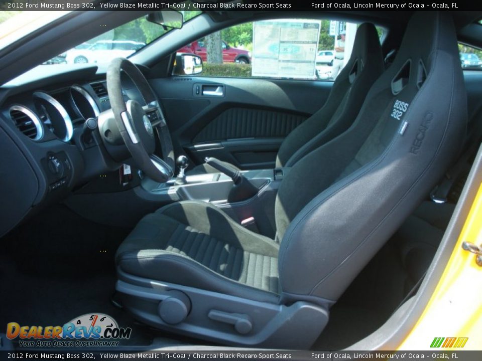 Charcoal Black Recaro Sport Seats Interior - 2012 Ford Mustang Boss 302 Photo #7