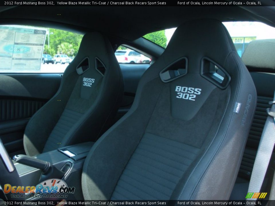 Charcoal Black Recaro Sport Seats Interior - 2012 Ford Mustang Boss 302 Photo #8