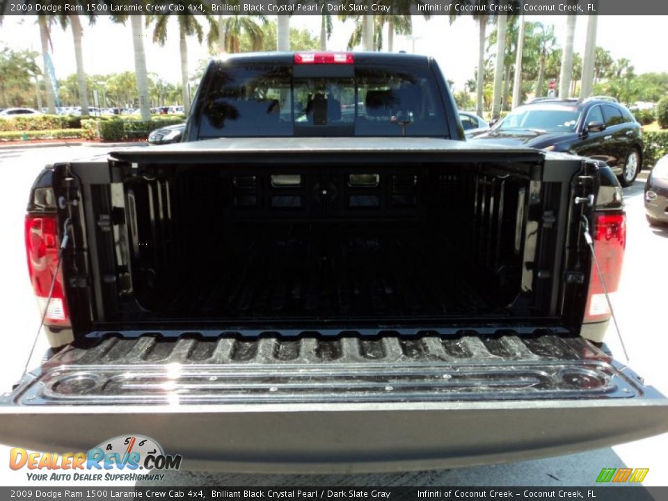 2009 Dodge Ram 1500 Laramie Crew Cab 4x4 Brilliant Black Crystal Pearl / Dark Slate Gray Photo #8