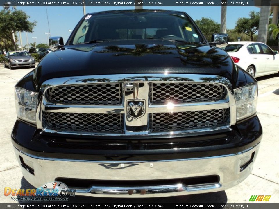 2009 Dodge Ram 1500 Laramie Crew Cab 4x4 Brilliant Black Crystal Pearl / Dark Slate Gray Photo #18