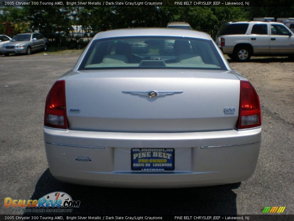 2005 Chrysler 300 Touring AWD Bright Silver Metallic / Dark Slate Gray/Light Graystone Photo #6