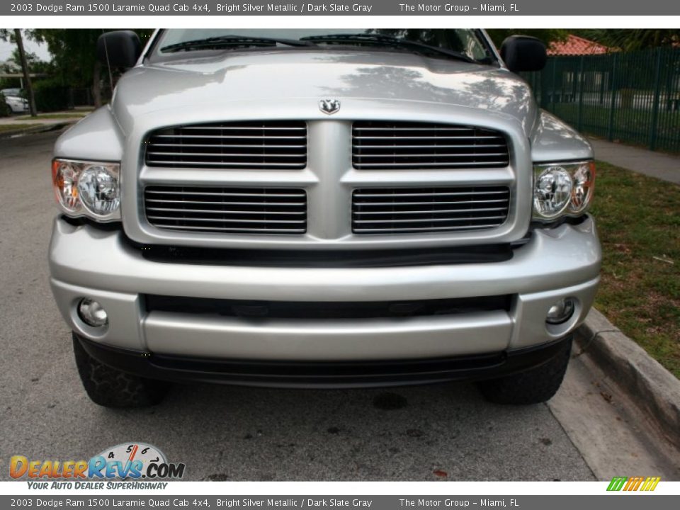 2003 Dodge Ram 1500 Laramie Quad Cab 4x4 Bright Silver Metallic / Dark Slate Gray Photo #17