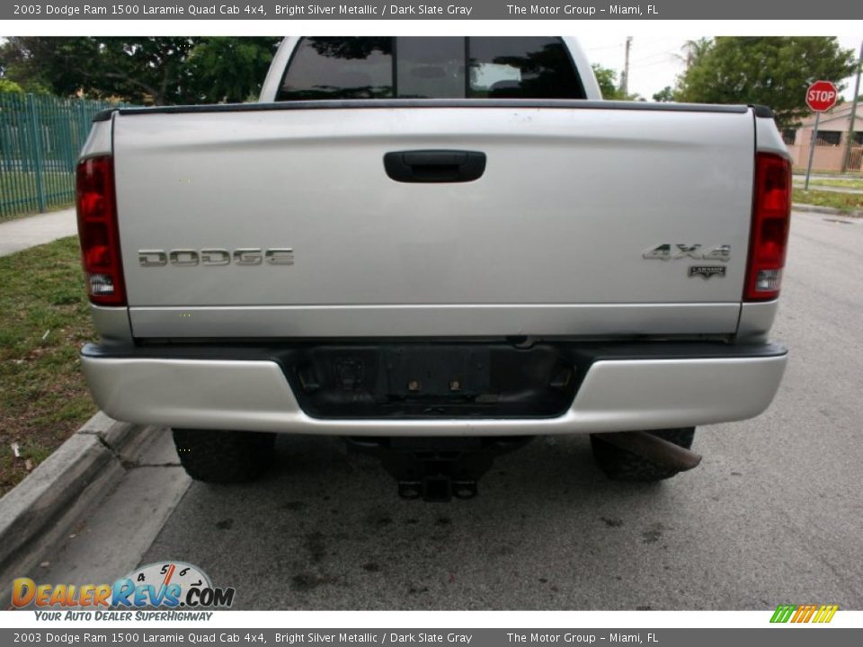 2003 Dodge Ram 1500 Laramie Quad Cab 4x4 Bright Silver Metallic / Dark Slate Gray Photo #18