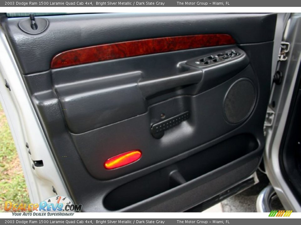 2003 Dodge Ram 1500 Laramie Quad Cab 4x4 Bright Silver Metallic / Dark Slate Gray Photo #25
