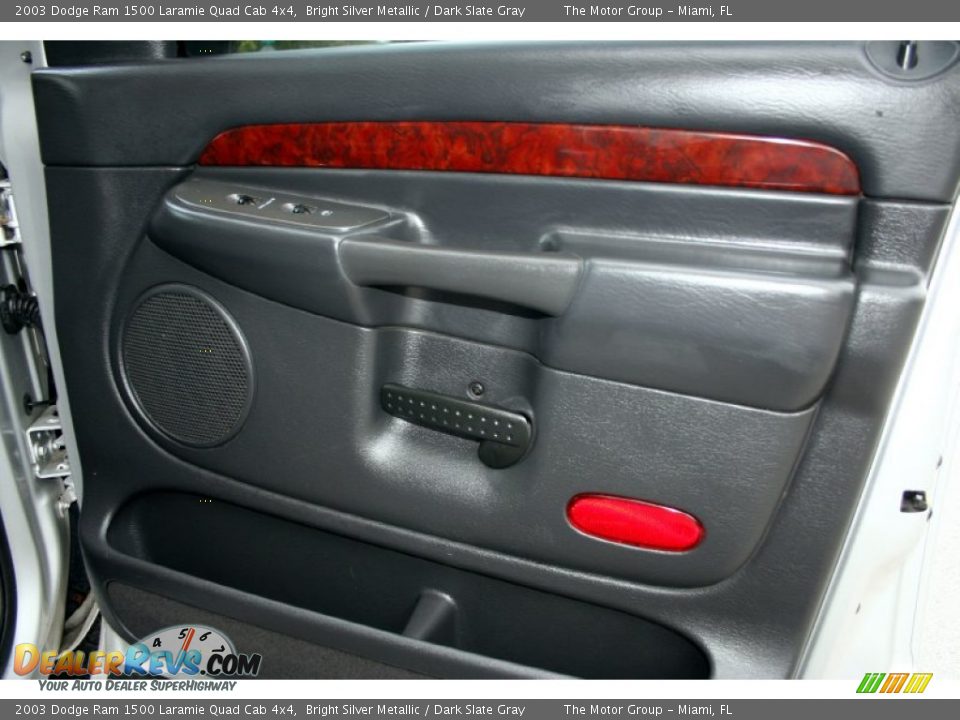 2003 Dodge Ram 1500 Laramie Quad Cab 4x4 Bright Silver Metallic / Dark Slate Gray Photo #26