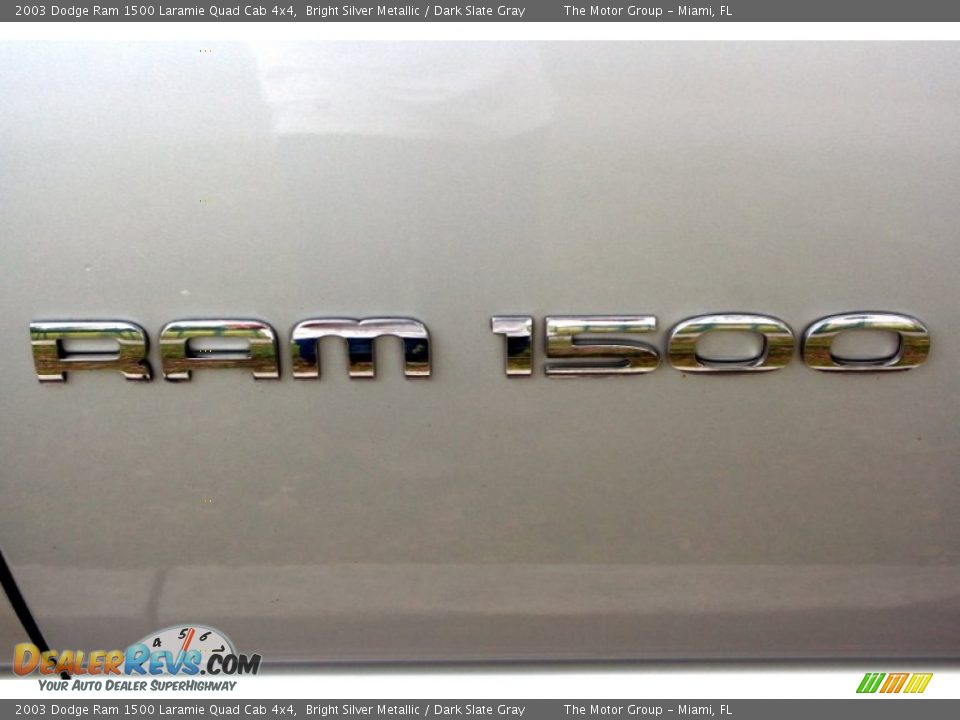 2003 Dodge Ram 1500 Laramie Quad Cab 4x4 Bright Silver Metallic / Dark Slate Gray Photo #29