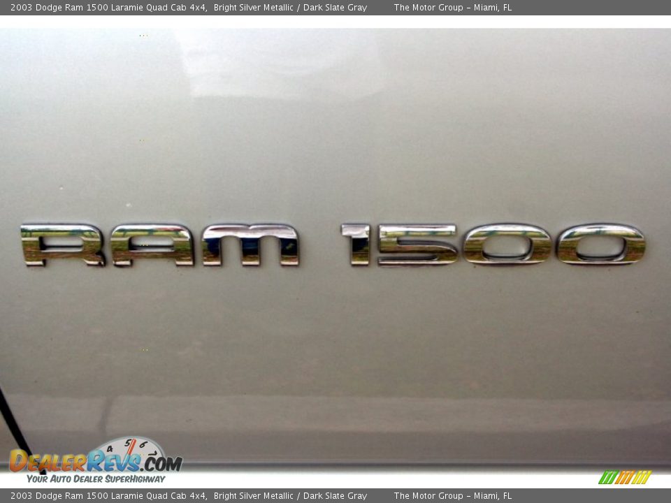 2003 Dodge Ram 1500 Laramie Quad Cab 4x4 Bright Silver Metallic / Dark Slate Gray Photo #30
