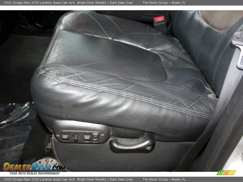 2003 Dodge Ram 1500 Laramie Quad Cab 4x4 Bright Silver Metallic / Dark Slate Gray Photo #31