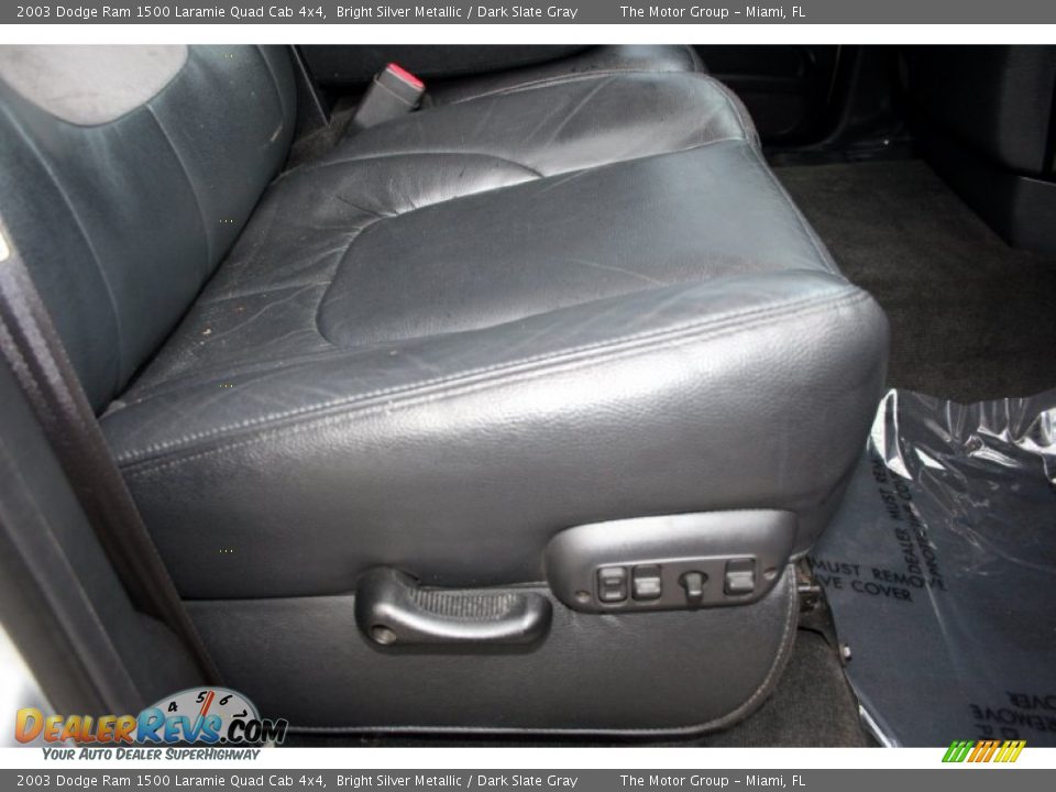2003 Dodge Ram 1500 Laramie Quad Cab 4x4 Bright Silver Metallic / Dark Slate Gray Photo #32