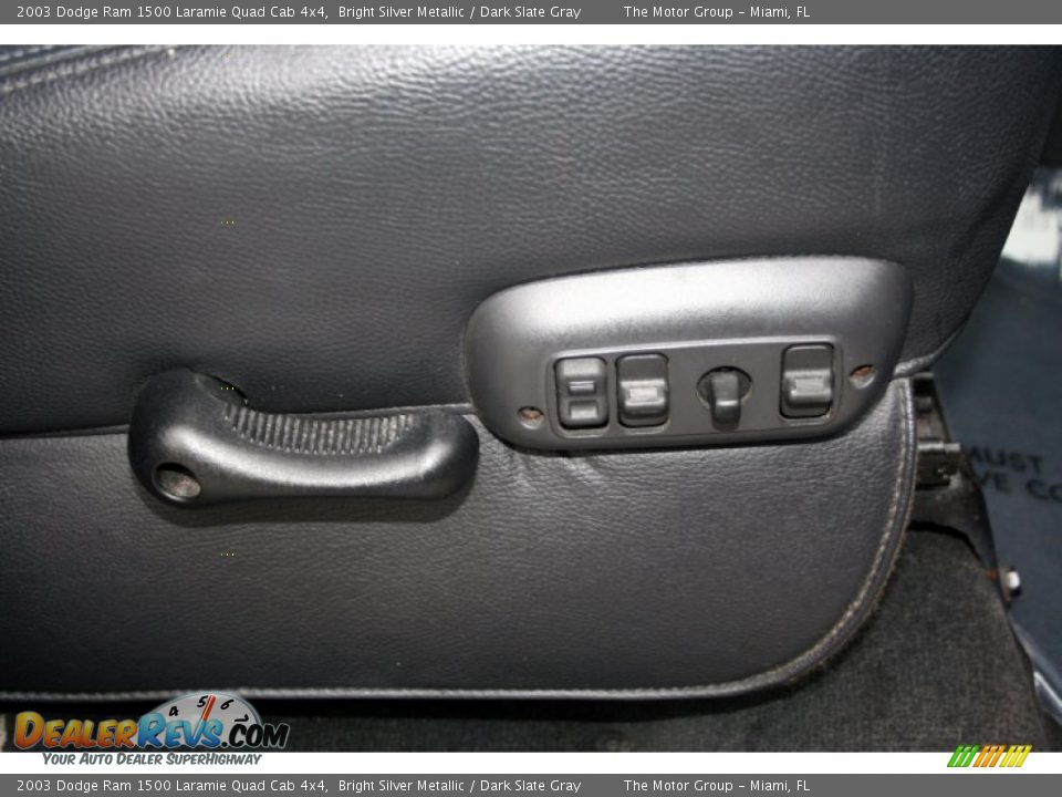 2003 Dodge Ram 1500 Laramie Quad Cab 4x4 Bright Silver Metallic / Dark Slate Gray Photo #34