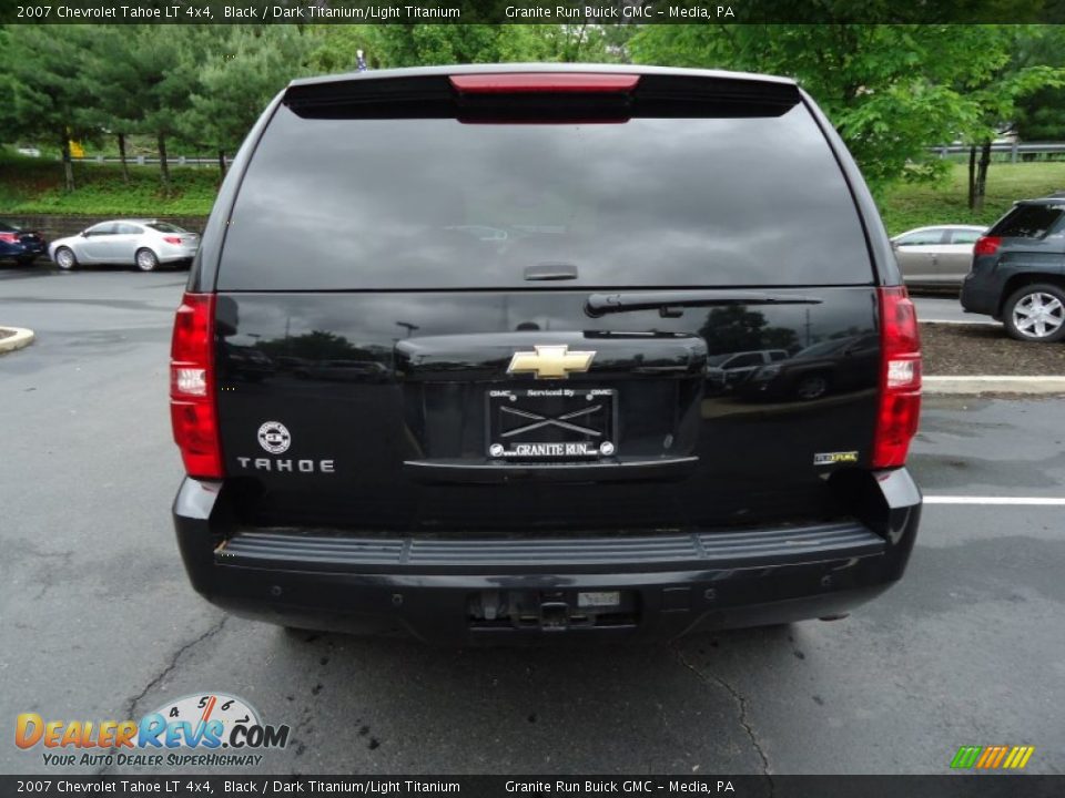 2007 Chevrolet Tahoe LT 4x4 Black / Dark Titanium/Light Titanium Photo #6