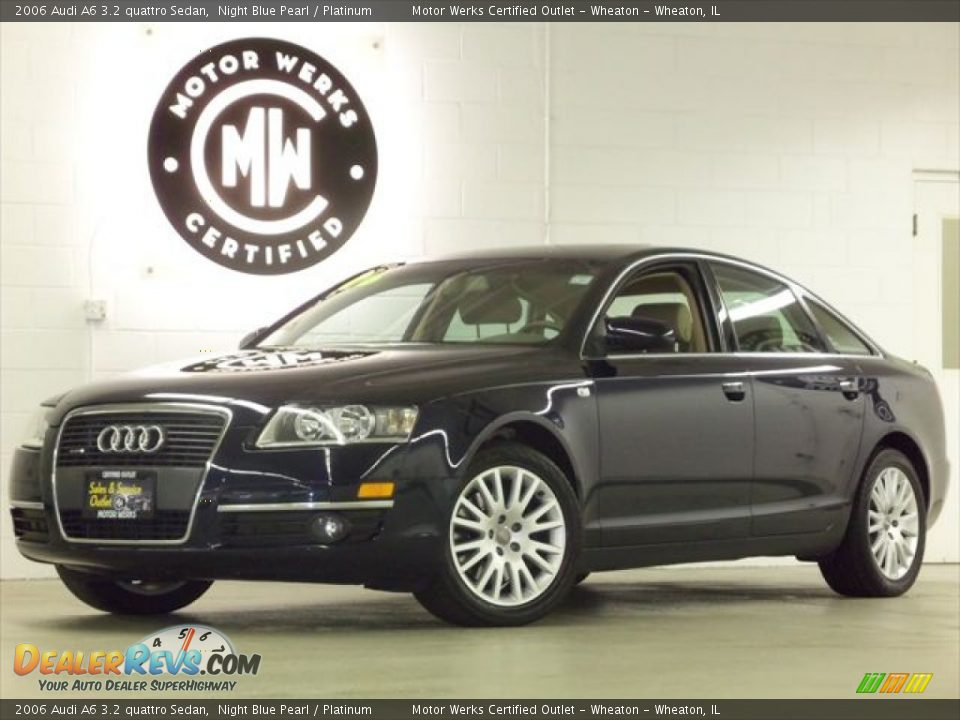 2006 Audi A6 3.2 quattro Sedan Night Blue Pearl / Platinum Photo #1