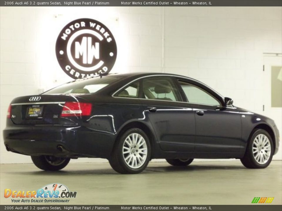 2006 Audi A6 3.2 quattro Sedan Night Blue Pearl / Platinum Photo #8