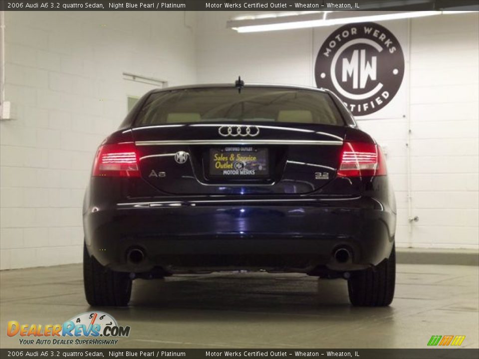 2006 Audi A6 3.2 quattro Sedan Night Blue Pearl / Platinum Photo #9