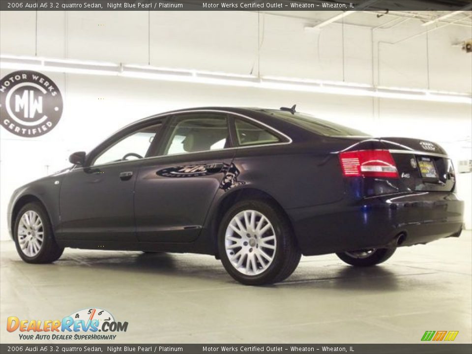 2006 Audi A6 3.2 quattro Sedan Night Blue Pearl / Platinum Photo #10