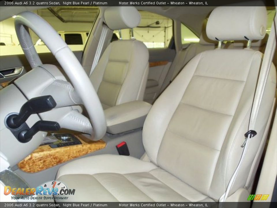 2006 Audi A6 3.2 quattro Sedan Night Blue Pearl / Platinum Photo #12