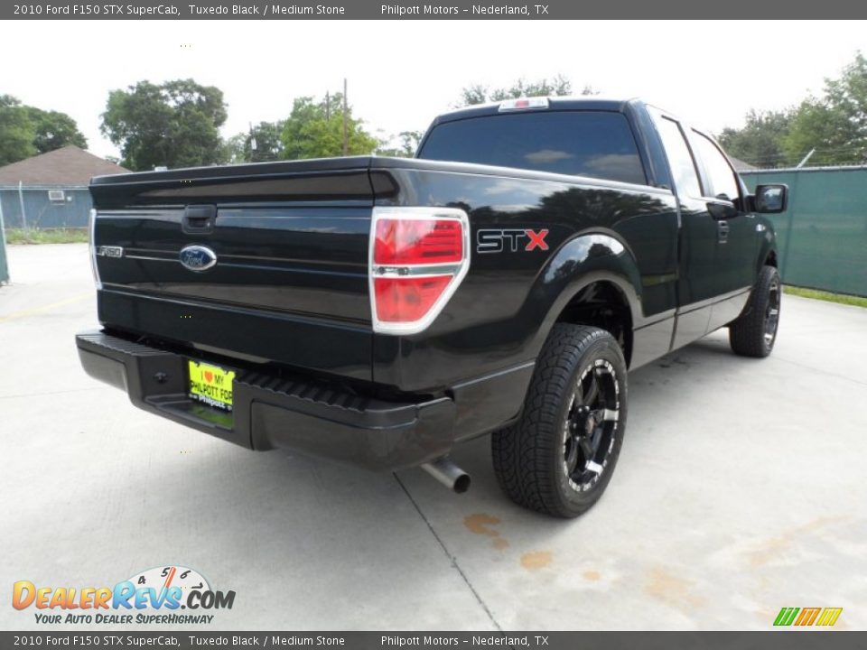 2010 Ford F150 STX SuperCab Tuxedo Black / Medium Stone Photo #3