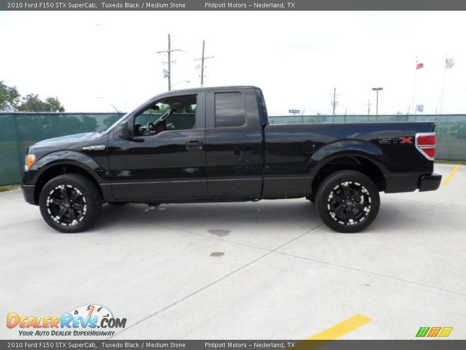 2010 Ford F150 STX SuperCab Tuxedo Black / Medium Stone Photo #6