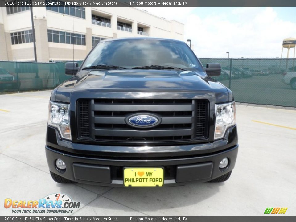 2010 Ford F150 STX SuperCab Tuxedo Black / Medium Stone Photo #8