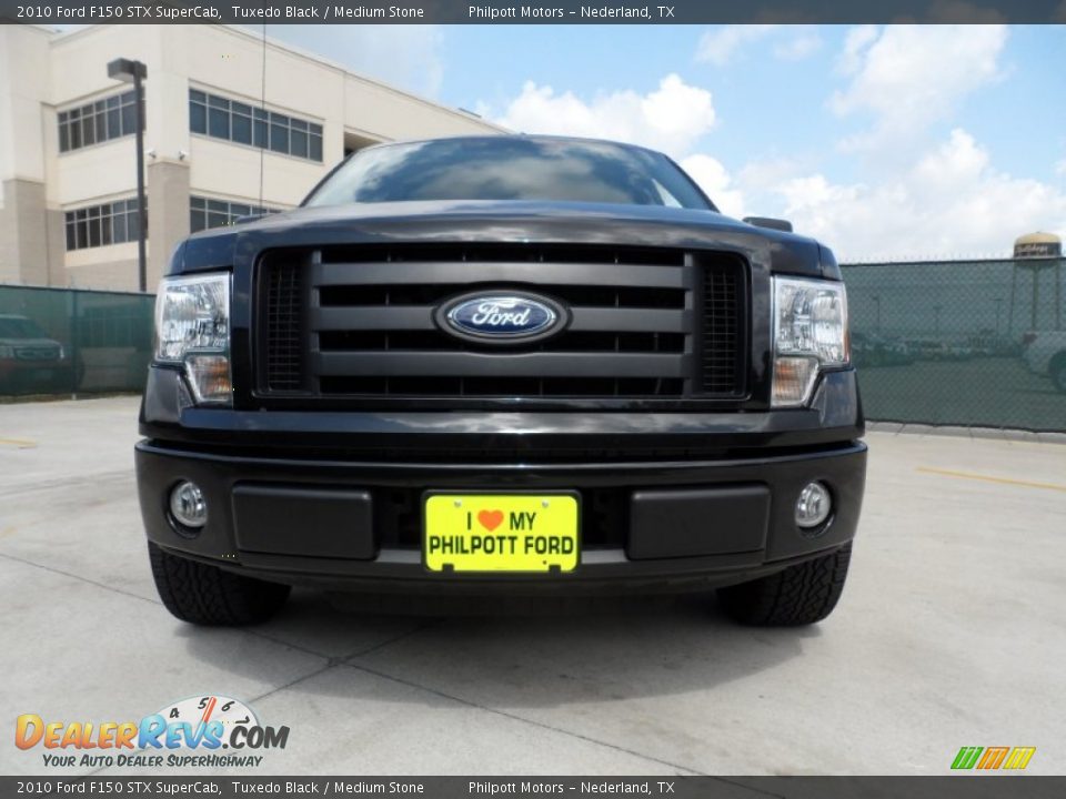 2010 Ford F150 STX SuperCab Tuxedo Black / Medium Stone Photo #9