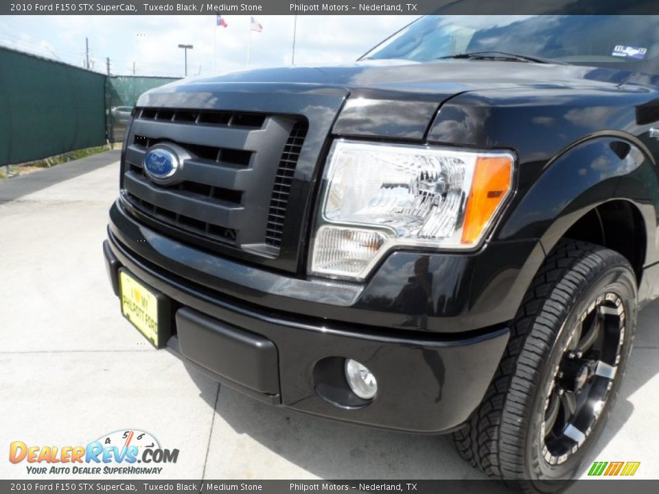 2010 Ford F150 STX SuperCab Tuxedo Black / Medium Stone Photo #11