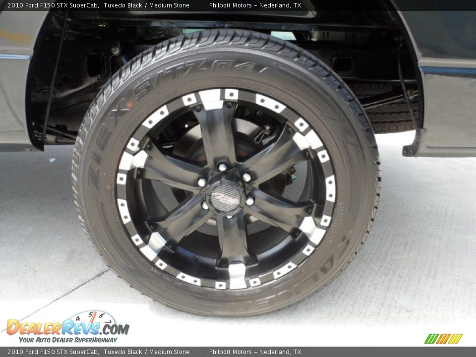 2010 Ford F150 STX SuperCab Tuxedo Black / Medium Stone Photo #13