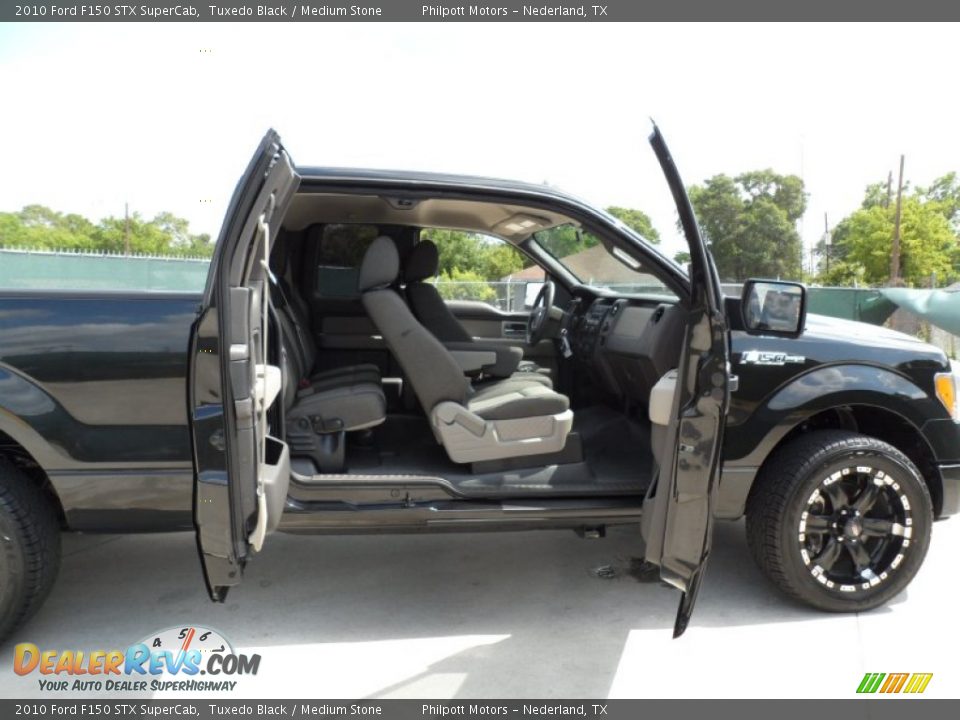 2010 Ford F150 STX SuperCab Tuxedo Black / Medium Stone Photo #26