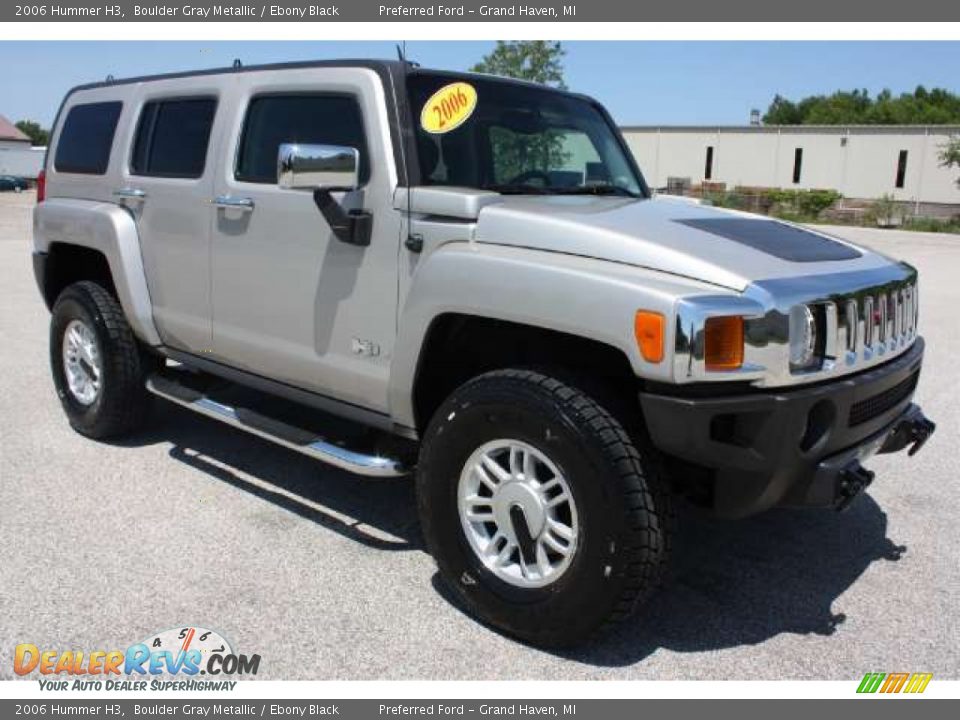 2006 Hummer H3 Boulder Gray Metallic / Ebony Black Photo #3