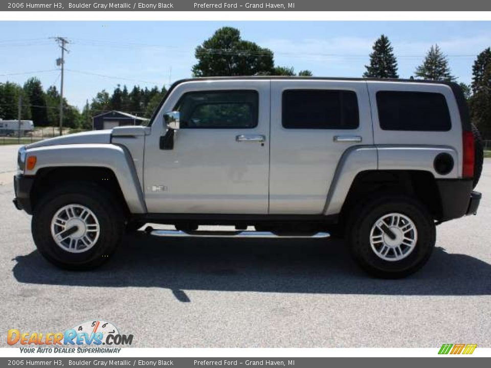 2006 Hummer H3 Boulder Gray Metallic / Ebony Black Photo #8