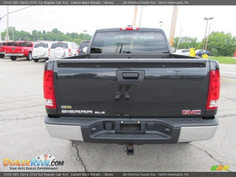 2009 GMC Sierra 1500 SLE Regular Cab 4x4 Carbon Black Metallic / Ebony Photo #4