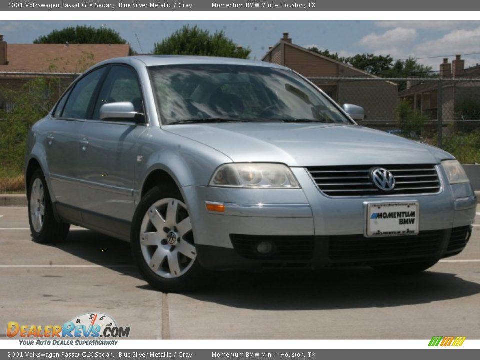 2001 Volkswagen Passat GLX Sedan Blue Silver Metallic / Gray Photo #1