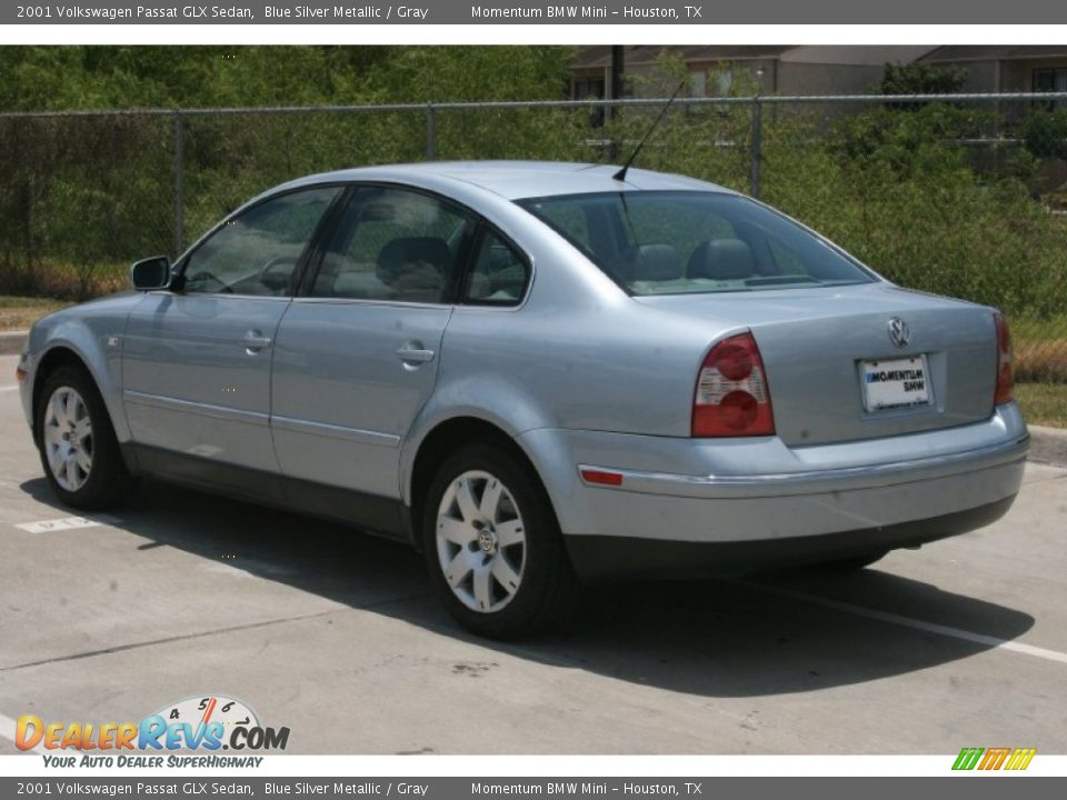 2001 Volkswagen Passat GLX Sedan Blue Silver Metallic / Gray Photo #2