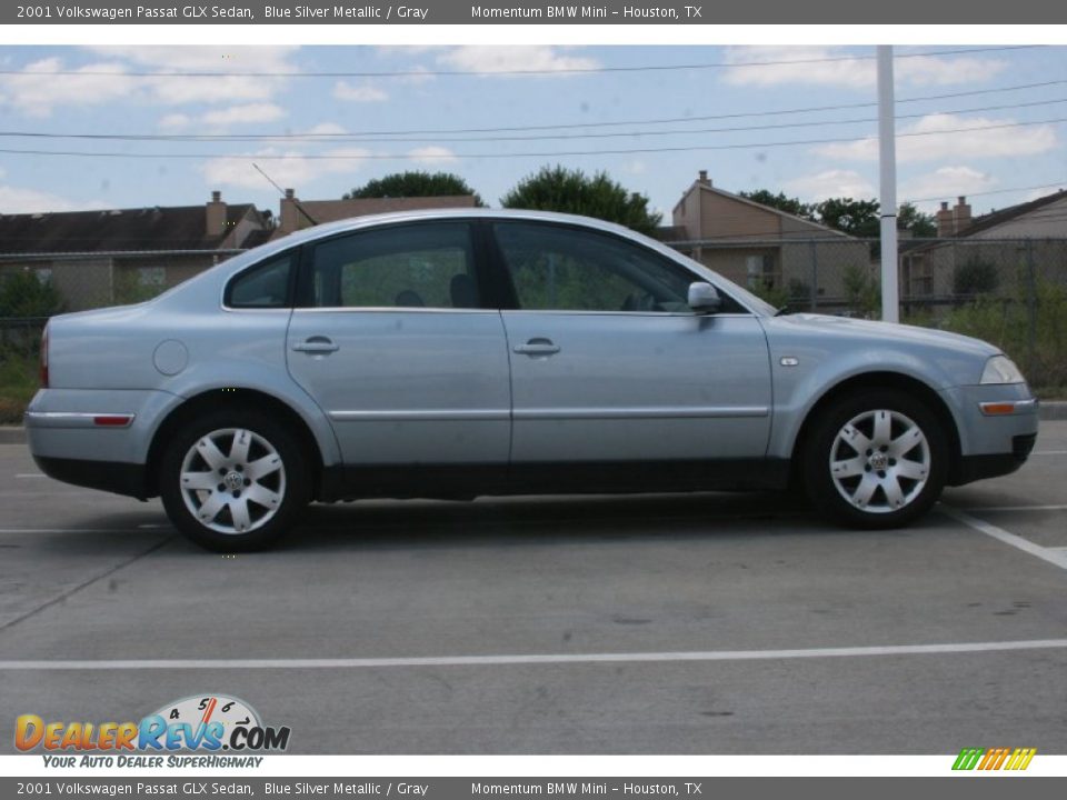 2001 Volkswagen Passat GLX Sedan Blue Silver Metallic / Gray Photo #4