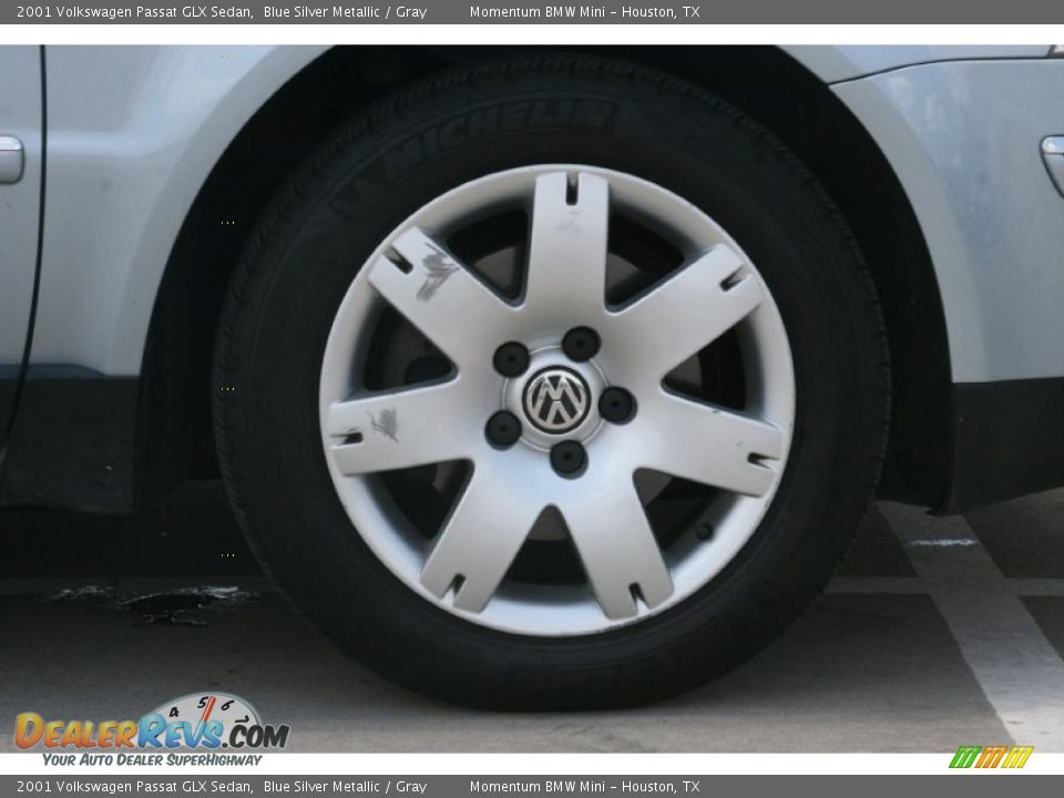 2001 Volkswagen Passat GLX Sedan Blue Silver Metallic / Gray Photo #7