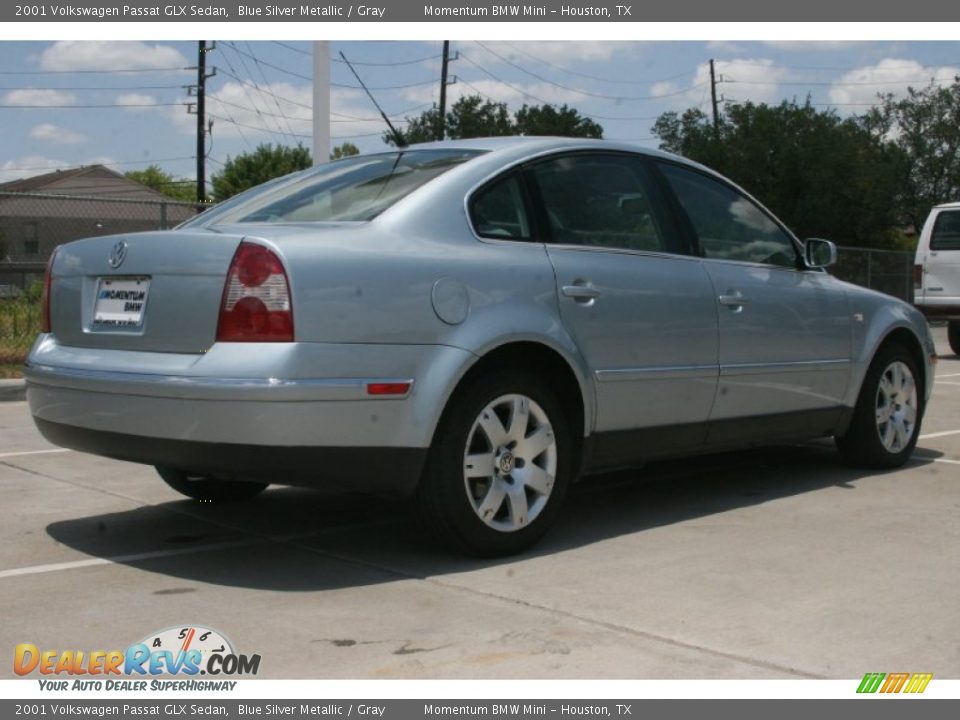 2001 Volkswagen Passat GLX Sedan Blue Silver Metallic / Gray Photo #9