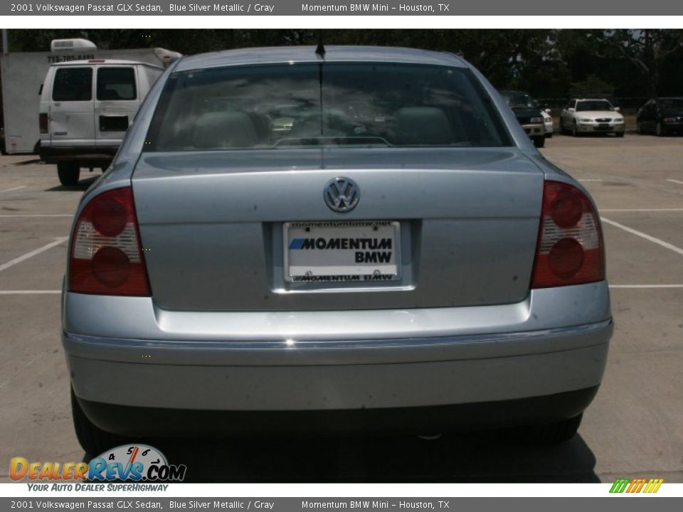 2001 Volkswagen Passat GLX Sedan Blue Silver Metallic / Gray Photo #10