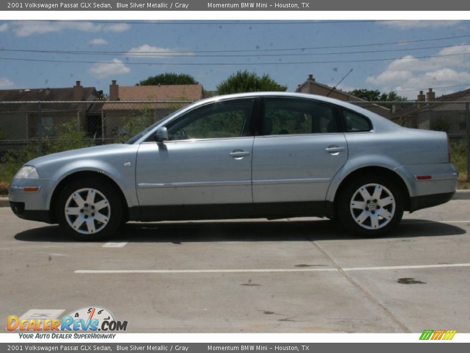 2001 Volkswagen Passat GLX Sedan Blue Silver Metallic / Gray Photo #11