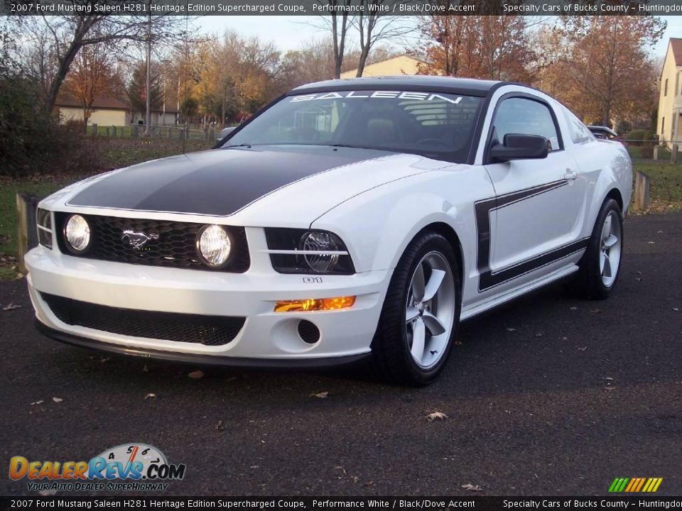 2007 Ford Mustang Saleen H281 Heritage Edition Supercharged Coupe Performance White / Black/Dove Accent Photo #1