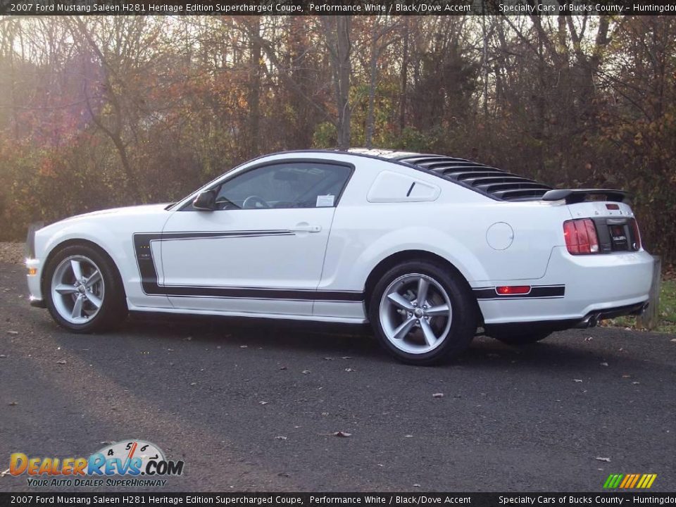2007 Ford Mustang Saleen H281 Heritage Edition Supercharged Coupe Performance White / Black/Dove Accent Photo #2