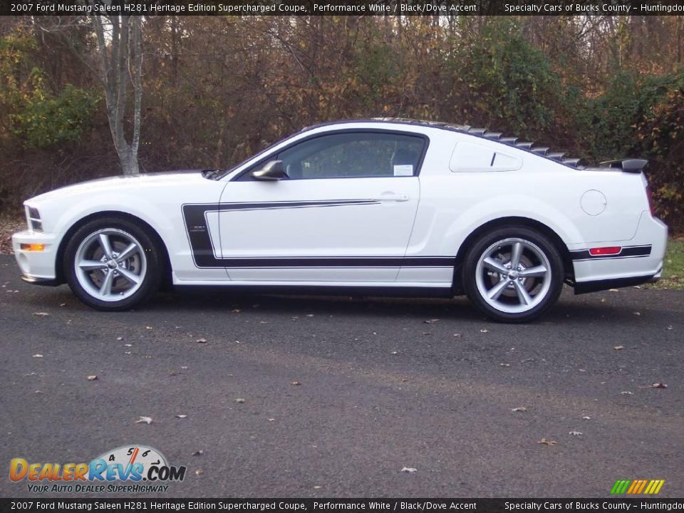 2007 Ford Mustang Saleen H281 Heritage Edition Supercharged Coupe Performance White / Black/Dove Accent Photo #3