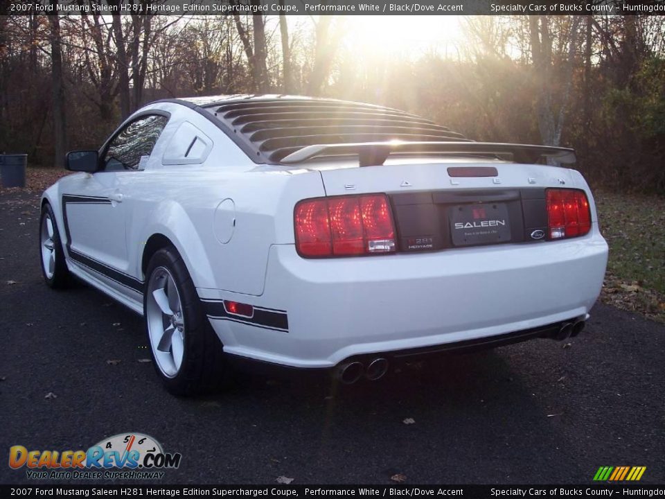 2007 Ford Mustang Saleen H281 Heritage Edition Supercharged Coupe Performance White / Black/Dove Accent Photo #5
