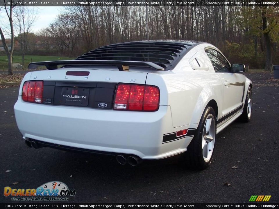 2007 Ford Mustang Saleen H281 Heritage Edition Supercharged Coupe Performance White / Black/Dove Accent Photo #6