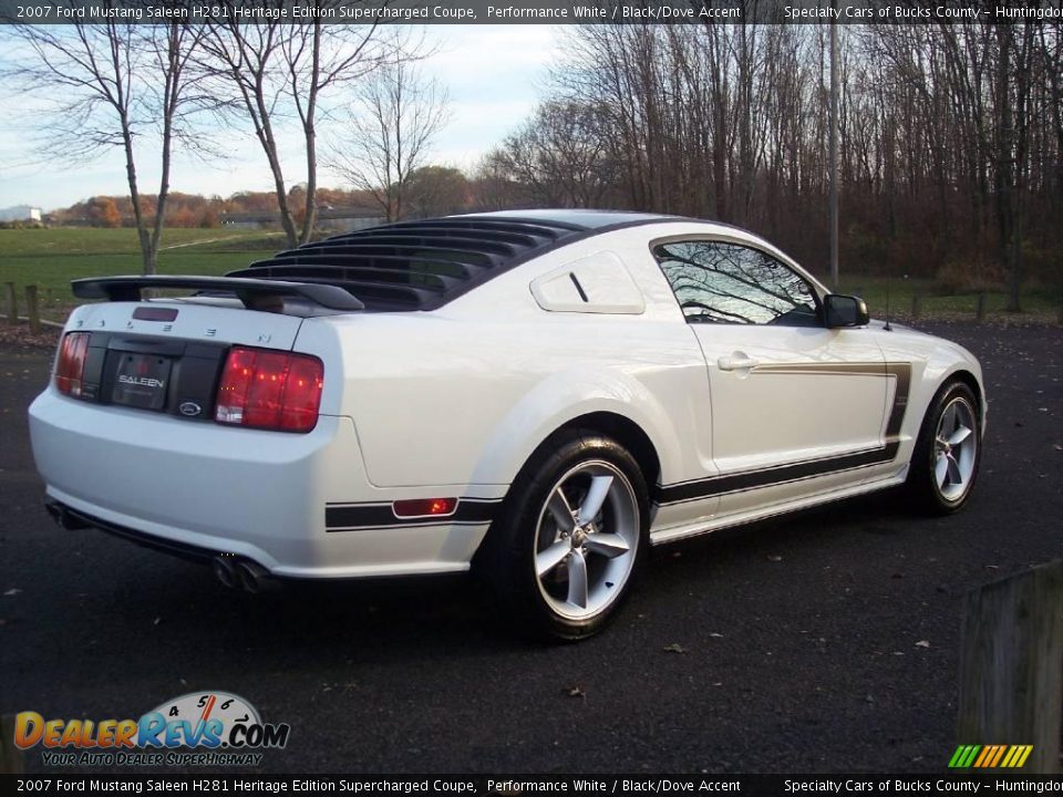 2007 Ford Mustang Saleen H281 Heritage Edition Supercharged Coupe Performance White / Black/Dove Accent Photo #7