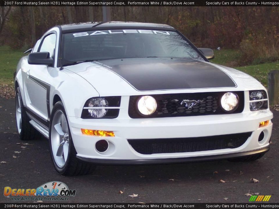 2007 Ford Mustang Saleen H281 Heritage Edition Supercharged Coupe Performance White / Black/Dove Accent Photo #8