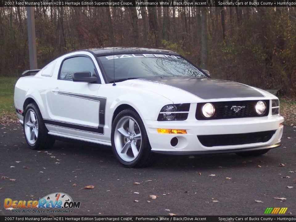 2007 Ford Mustang Saleen H281 Heritage Edition Supercharged Coupe Performance White / Black/Dove Accent Photo #9