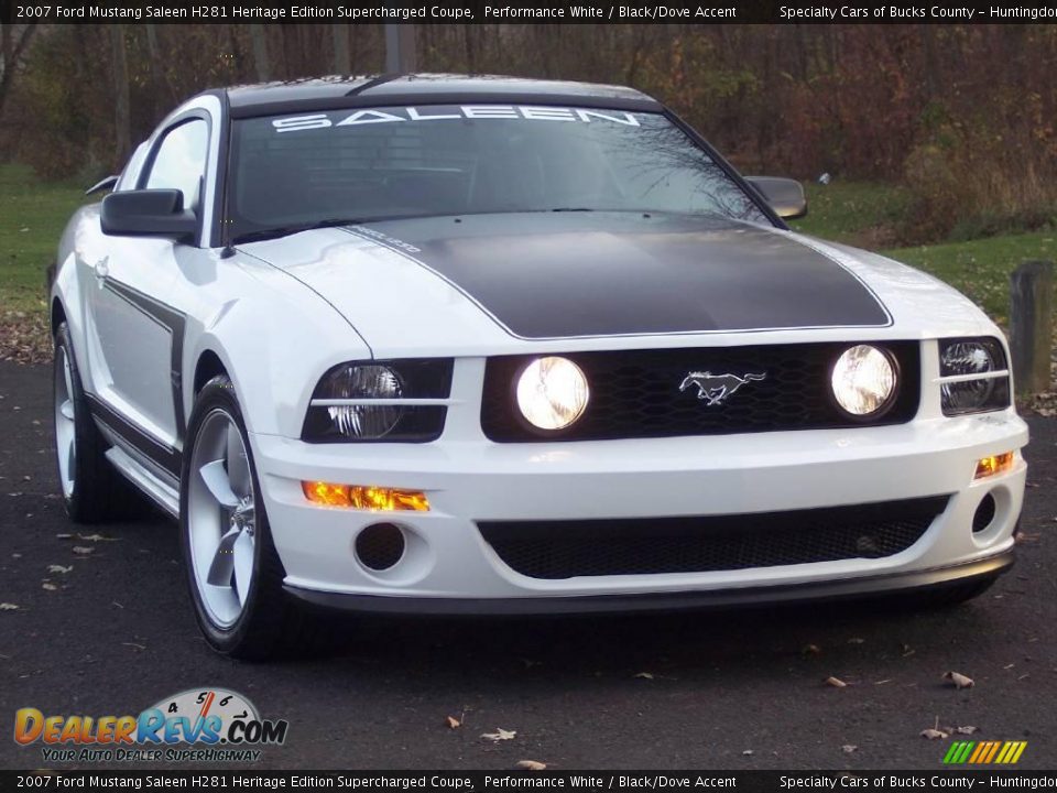 2007 Ford Mustang Saleen H281 Heritage Edition Supercharged Coupe Performance White / Black/Dove Accent Photo #10
