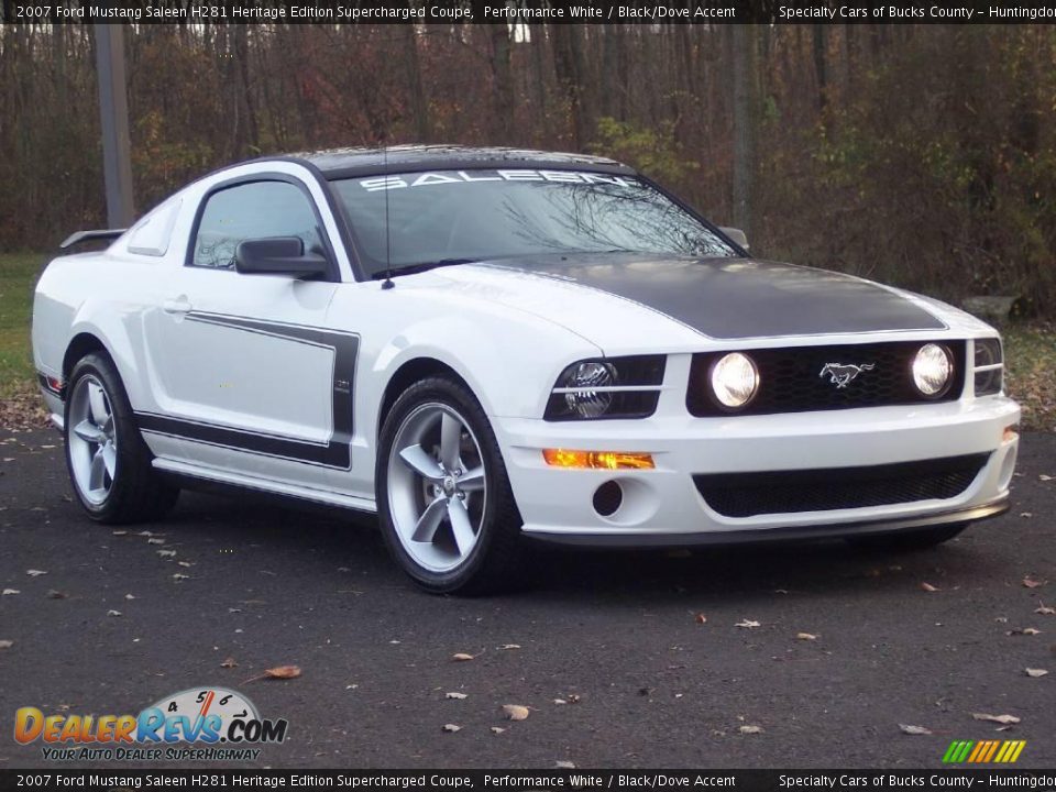 2007 Ford Mustang Saleen H281 Heritage Edition Supercharged Coupe Performance White / Black/Dove Accent Photo #11