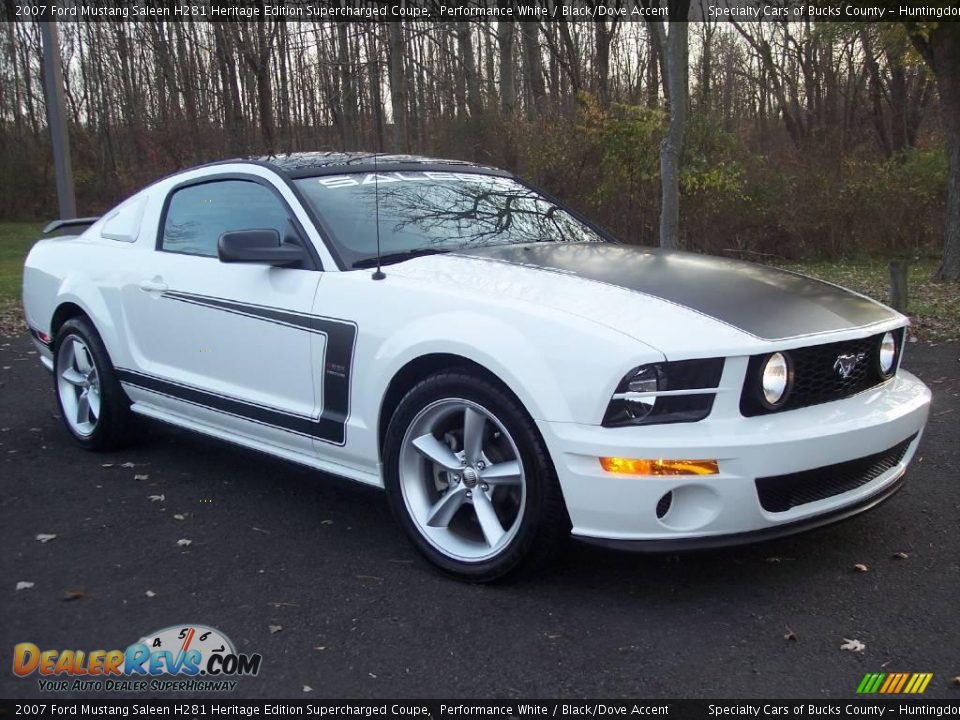 2007 Ford Mustang Saleen H281 Heritage Edition Supercharged Coupe Performance White / Black/Dove Accent Photo #13