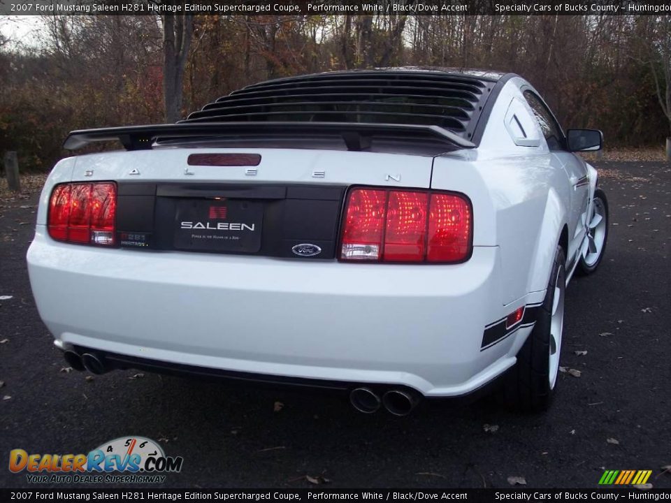2007 Ford Mustang Saleen H281 Heritage Edition Supercharged Coupe Performance White / Black/Dove Accent Photo #14