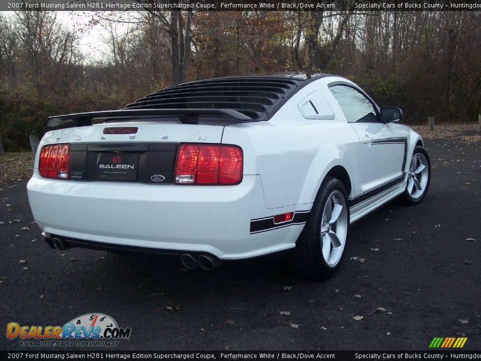 2007 Ford Mustang Saleen H281 Heritage Edition Supercharged Coupe Performance White / Black/Dove Accent Photo #15